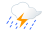 激しい雷雨