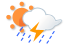 所により雷雨