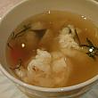 6,Clear smoked prawn soup with fresh herb 