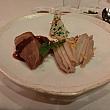 クリスマスツリー形の豆腐の前菜が可愛いですね！