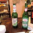 左から青島ビール、台湾ビール、老酒