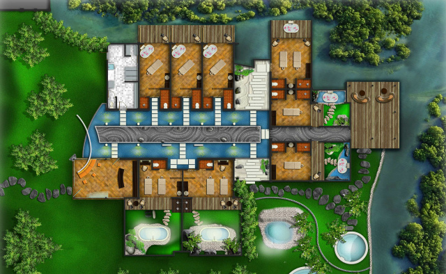 ロケーションとスパ施設