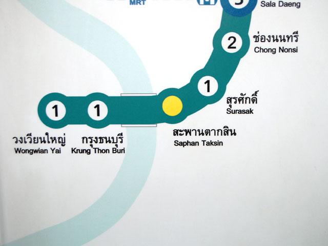 BTSサパーンタクシン駅へ行きます