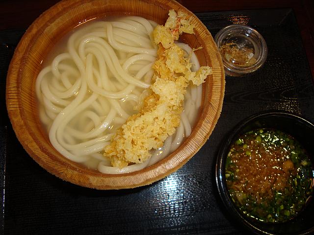 釜揚げうどんにえび天をプラス