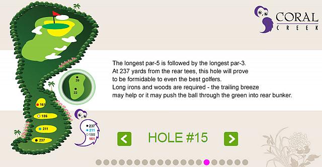 最も長いロングの次は最も長いショート　右には3連バンカー