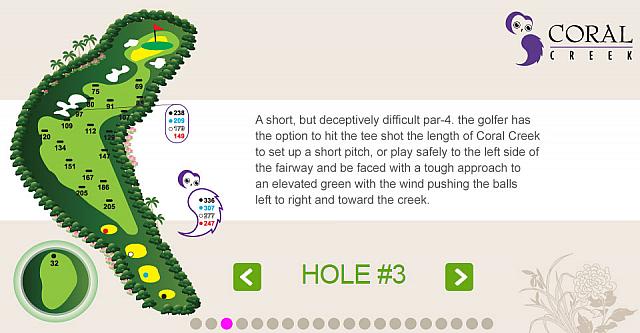 短い右ドッグレッグのミドル　無理をせず短いクラブでフェアウェイをキープ