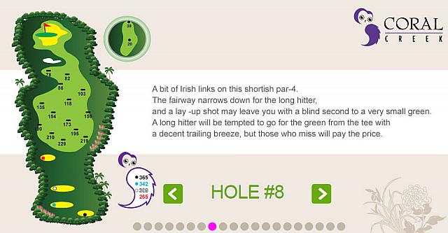 距離は短いながらもグリーン回りが難しいミドル　グリーンも小さいです