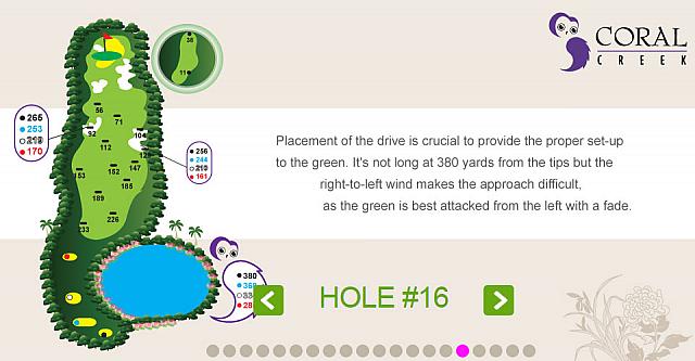 真っ直ぐなミドル　ここのグリーンは小さいです