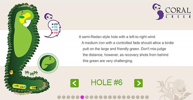 やや距離のあるショート　クラブ選択を間違えないように