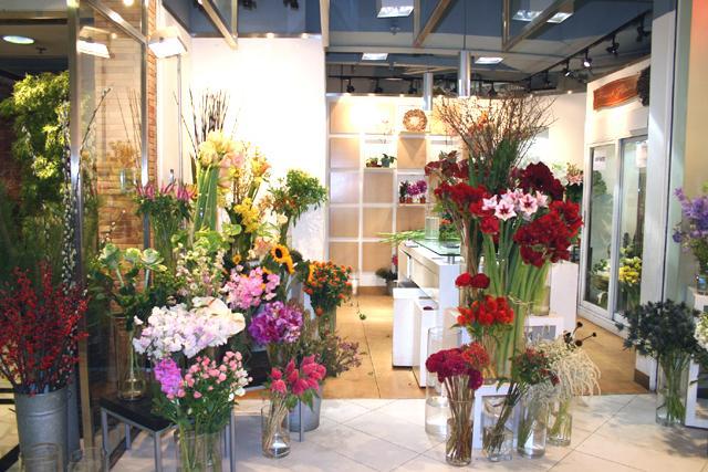 お洒落なお花屋さん。