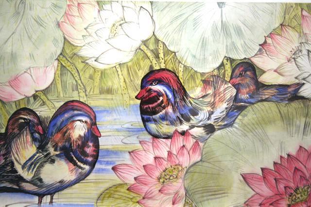 林風眠（Lin Fengmian 1900-1991）「鴛鴦比翼圖（Mandarin Ducks amidst Blooming Lotus）」