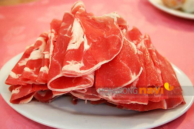 ニュージランド産 薄切り羊肉　HK$130(半斤、約111g)