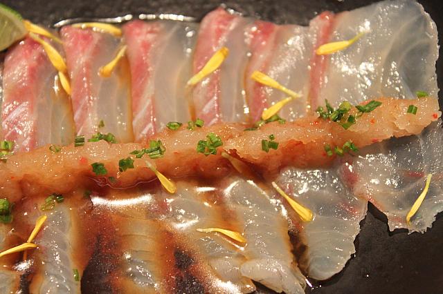 大根おろしにからしポン酢で味付け