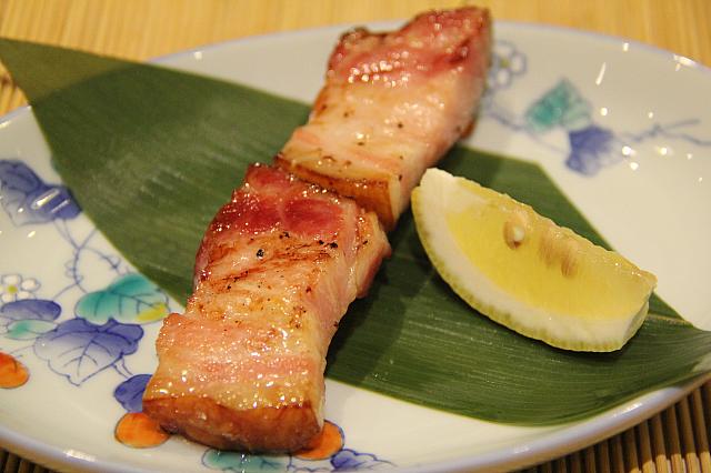 宮崎豚ベーコンの串焼き＄35