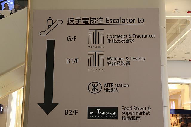 地下フロアの案内