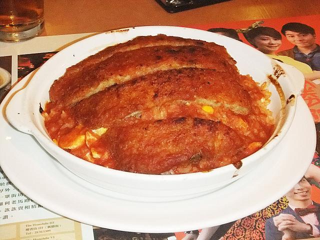 焗豬扖飯はとんかつの存在感が抜群です