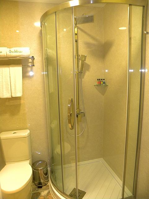 シャワー室はトイレと一緒