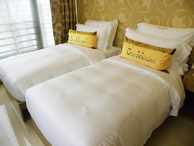 気持ちよく眠れそうなベッド