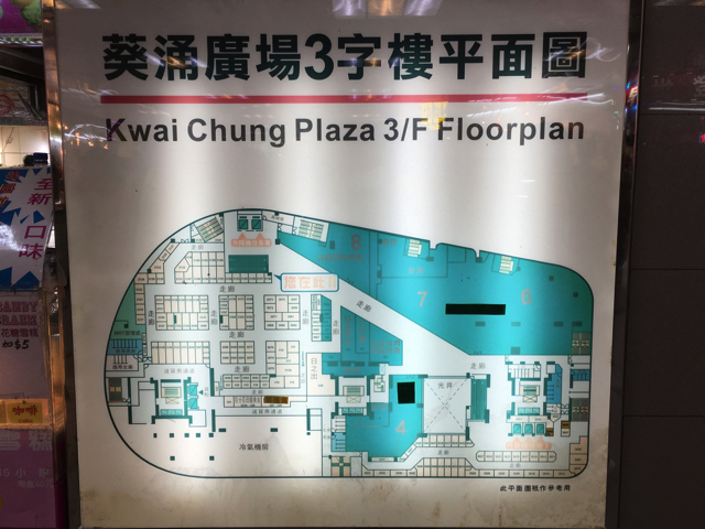 ３/Fのフロアマップ。すごく大雑把です