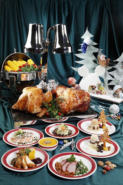 園内のクリスマス特別セットメニュー