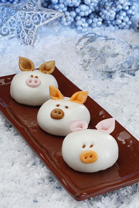 3匹の小豚のチャーシューまん