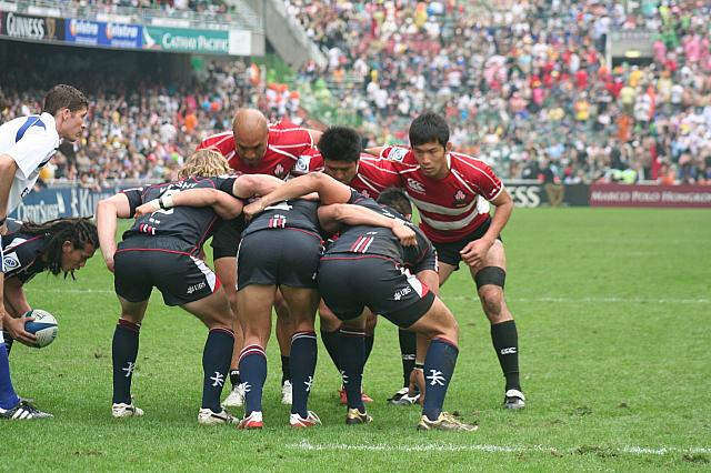 香港代表とのスクラム