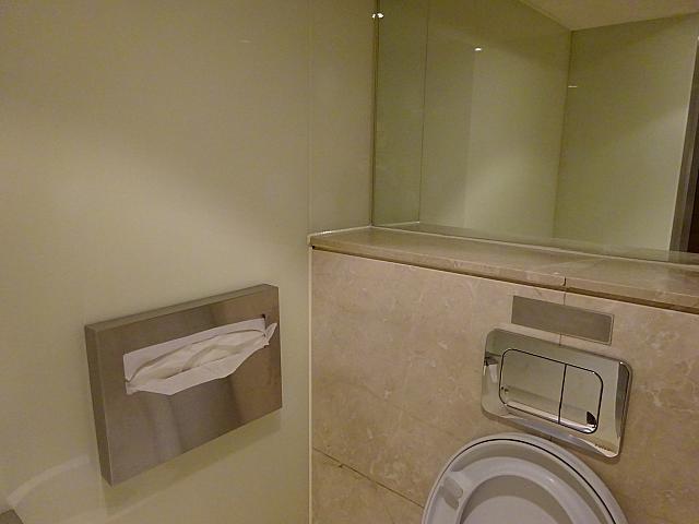 便座ーシートもあり、広さも充分。トイレ自体はほぼ完璧。