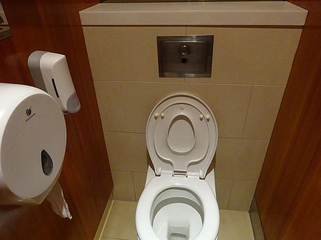 センサー式なので便座から離れると自然に水が流れます。