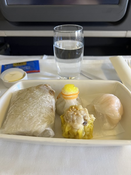 そして、点心をオーダー。機内でも香港気分を満喫できました★
