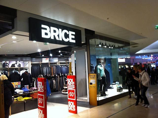 こちらはメンズ専門のBrice。リーズナブルな値段が魅力