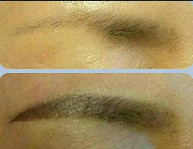 コンボ眉 施術前（上）<br>コンボ眉 施術後