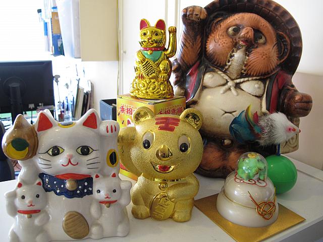 招き猫＆タヌキ