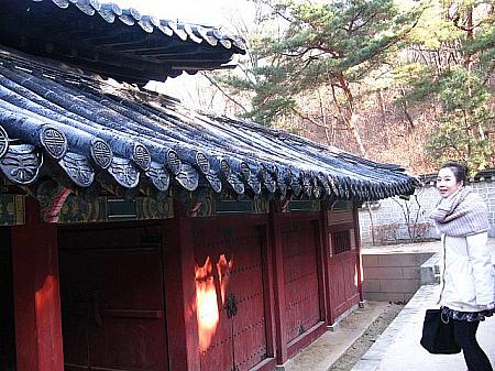 撮影で見えないトコロはニセモノの瓦～。
