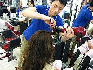 ブローをしていきます