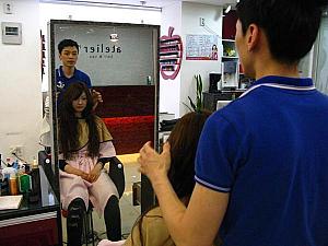 髪を整えて完成です