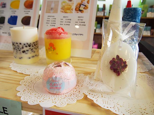 かわいい手作り石鹸やバスボムにキャンドル！