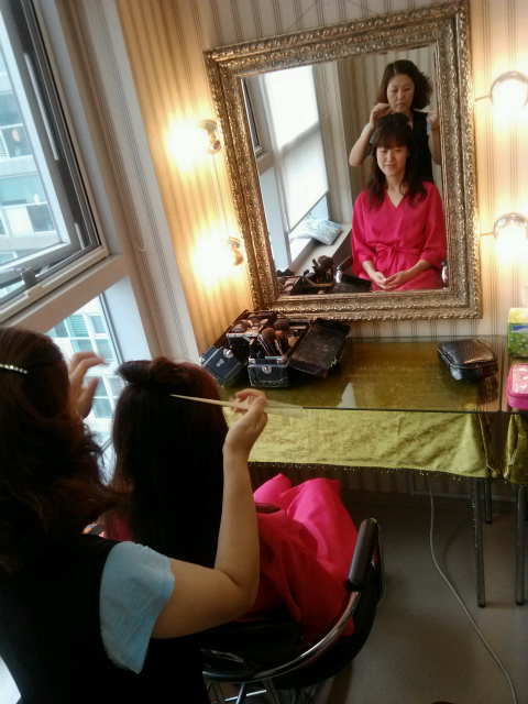 念入りにメイクします～