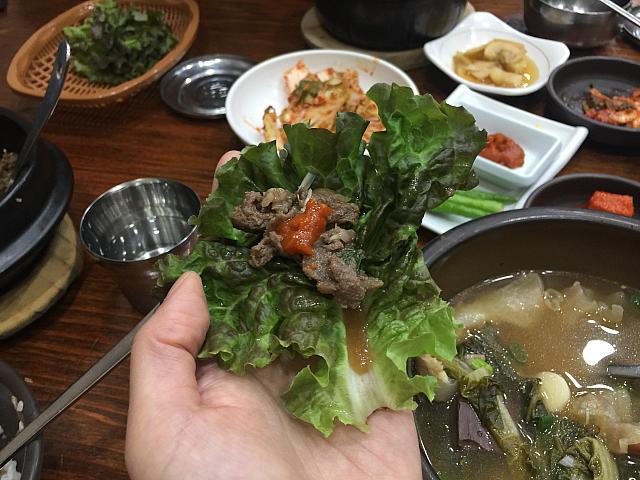 サンチュに巻いて食べるとおいしいですよ！