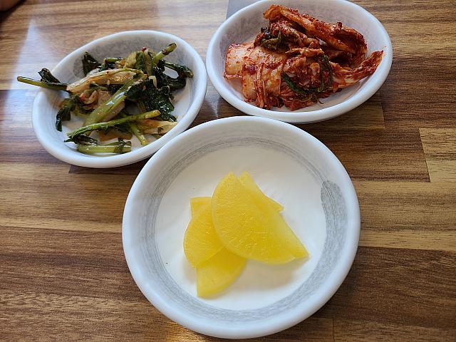 ３種類のお漬物。