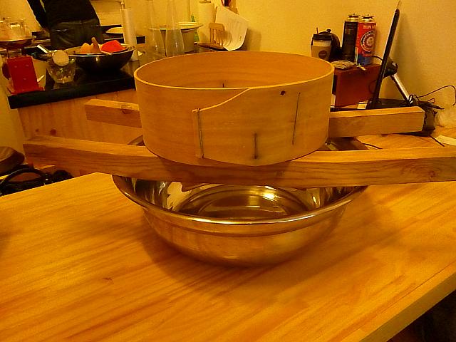 濾す作業のセッティング済み