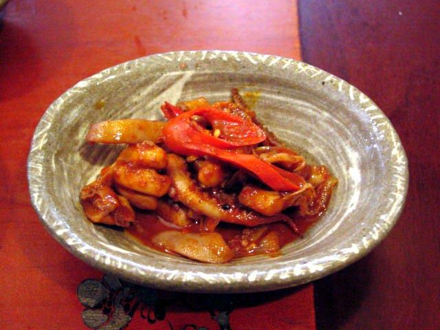 イカの辛し炒め