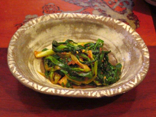 ワケギの辛し和え