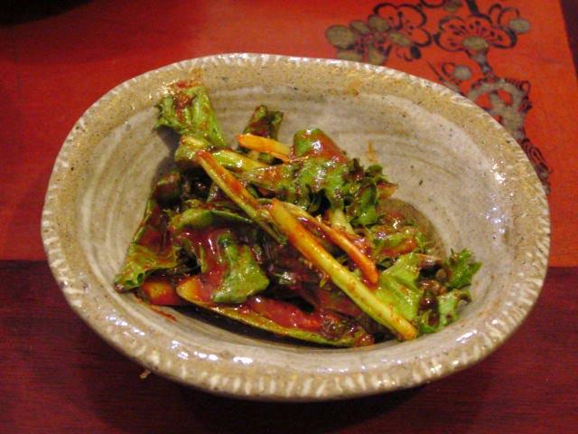 サンチュの辛し酢和え