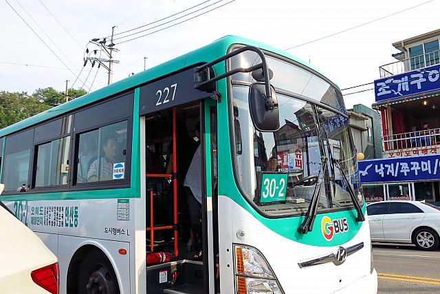 これが乗ってきた３０-２番バス