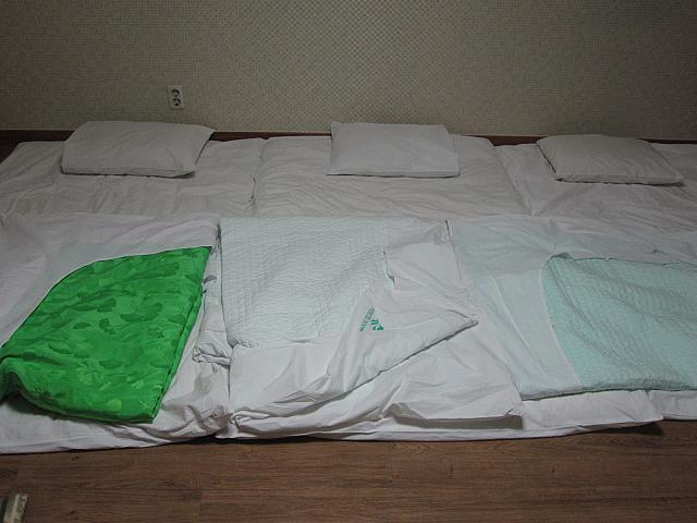久々の敷布団でおやすみなさい～！
