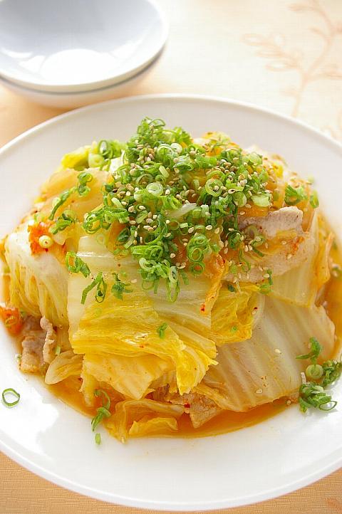 キムチの重ね蒸し