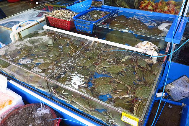 貝やワタリガニは特にこの辺りの特産品です