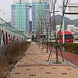 国際フェリーターミナルと釜山駅を結ぶ道には・・・