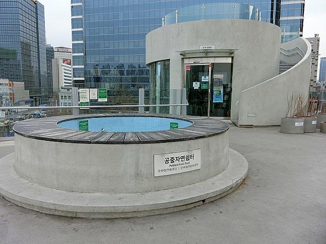 夏には水遊び場