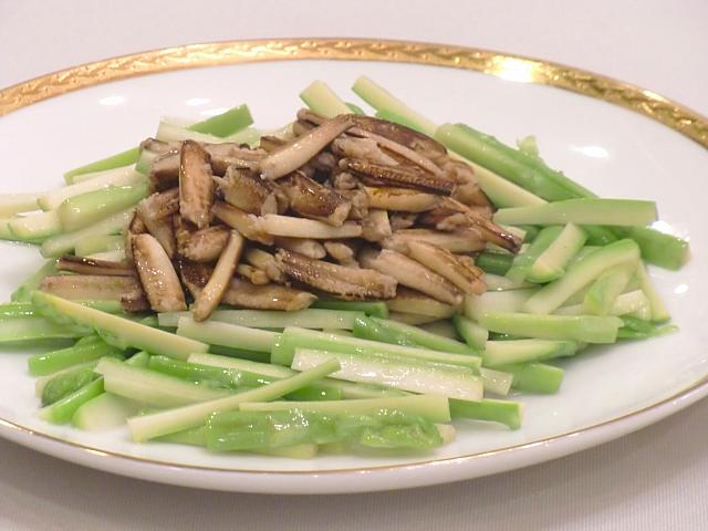 蟹足とアスパラの炒めもの